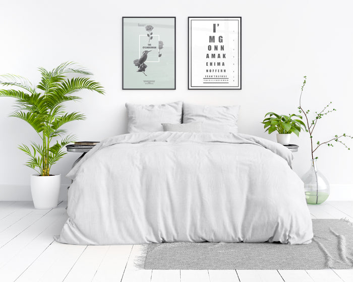 Dekbedovertrek Stone Washed - 100% Natuurlijk - Wit - 200x220cm