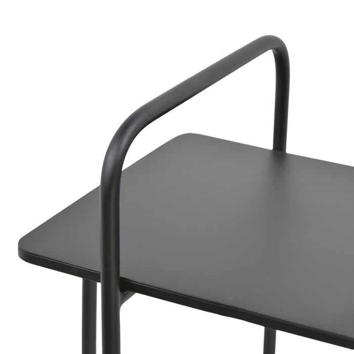 LOFT42 Easy Bijzettafel met Krantenbak Mat Zwart - 62x28x37