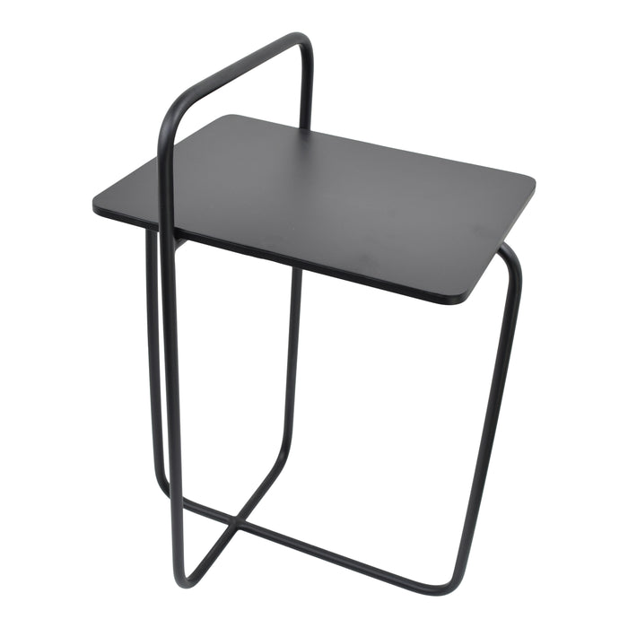 LOFT42 Easy Bijzettafel met Krantenbak Mat Zwart - 62x28x37