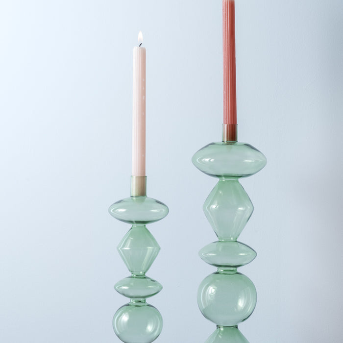 present time - Kandelaar Totem - Groen - 16x16x41cm