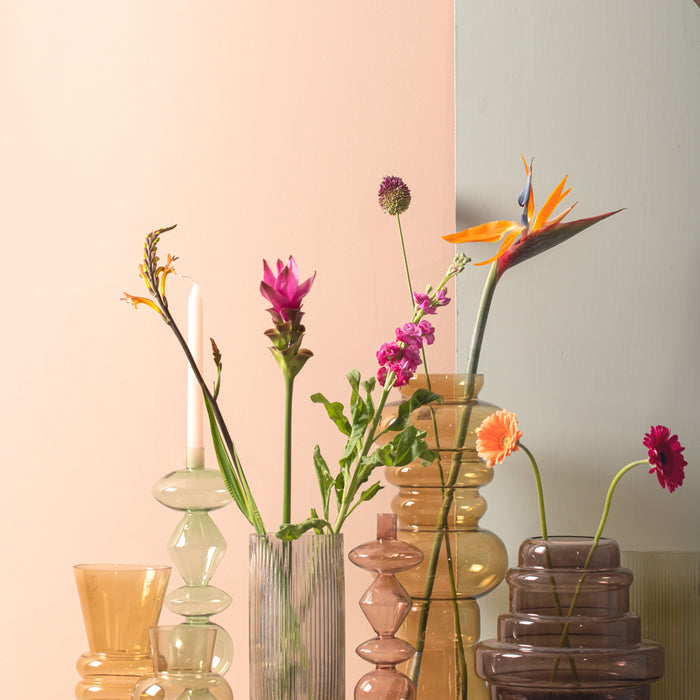 present time - Kandelaar Totem - Groen - 16x16x41cm