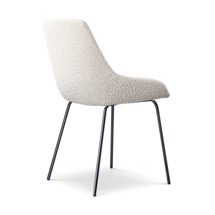 Nolon Nora-Isa Eetkamerstoelen Set van 2 - Bouclé Beige - Zwart
