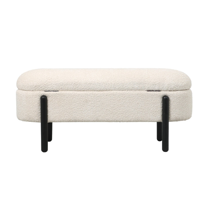 Giga Meubel - Opbergbank Beige Stof|Textiel - 108x41x48cm