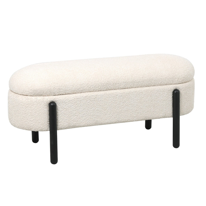 Giga Meubel - Opbergbank Beige Stof|Textiel - 108x41x48cm