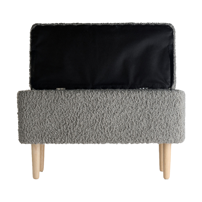 Lisomme Sem Teddy Bankje met Opbergruimte - Grijs