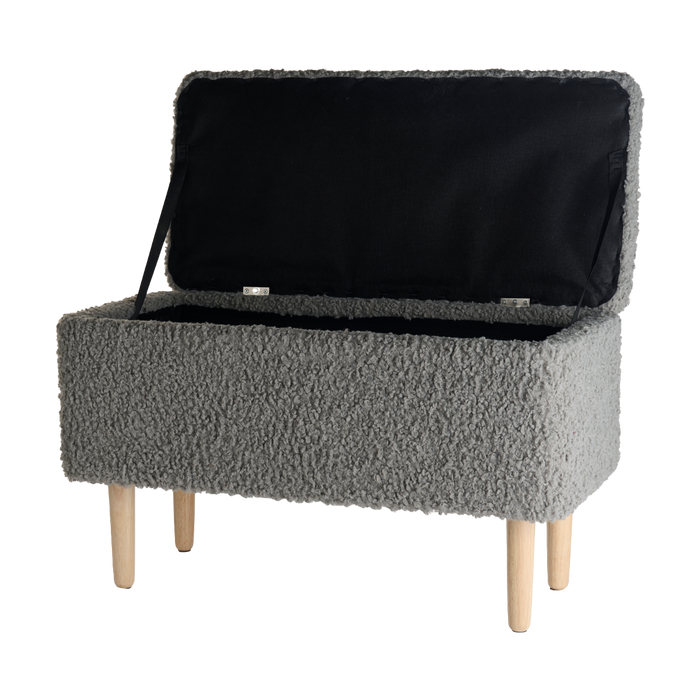 Lisomme Sem Teddy Bankje met Opbergruimte - Grijs