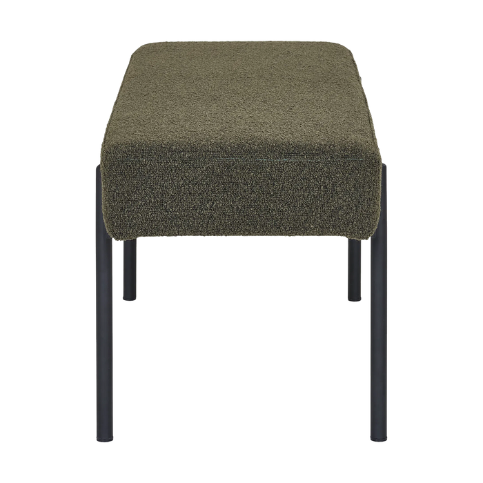 Artichok Marianna Bouclé Stoffen Bankje Donkergroen