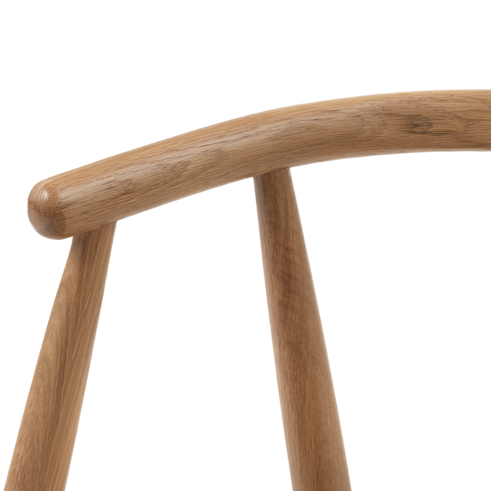 Olivine Kenza Eikenhouten Eetkamerstoel - Naturel met Rieten Zitting