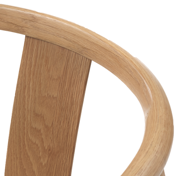 Olivine Kenza Eikenhouten Eetkamerstoel - Naturel met Rieten Zitting