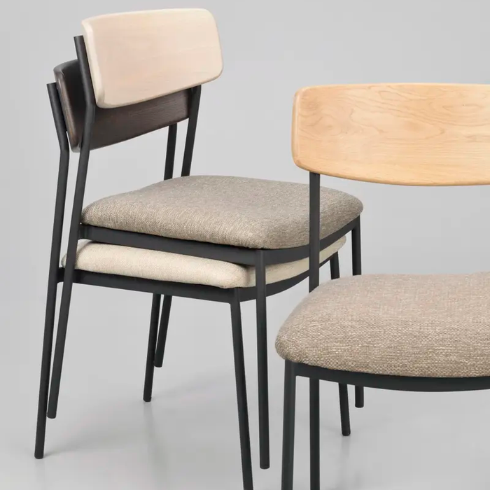 Rowico Home Maymont Eetkamerstoel met Beige Zitting - Donkerbruin