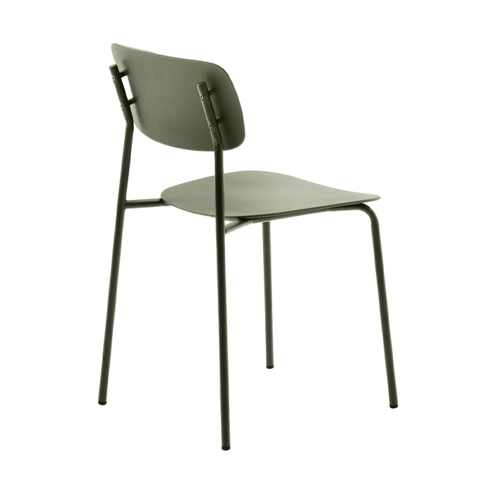 Olivine Julan Kunststof Eetkamerstoel Olijfgroen