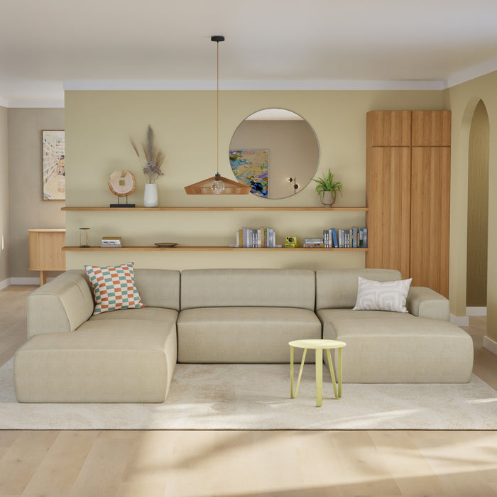 NADUVI Collection Nina U-bank Links - Velvet - Beige