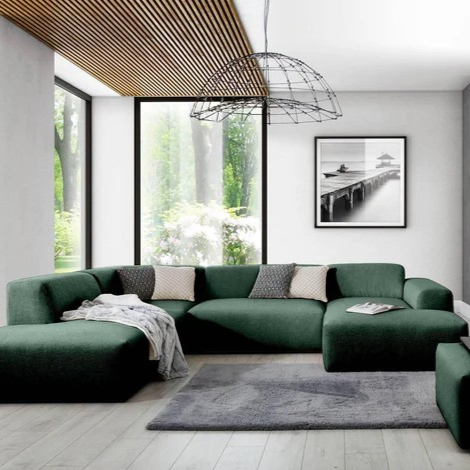 NADUVI Collection Nina U-bank Links - Velvet - Donkergroen