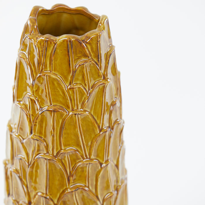 Light&living Vaas Ø15x46 cm TOINE keramiek okergeel