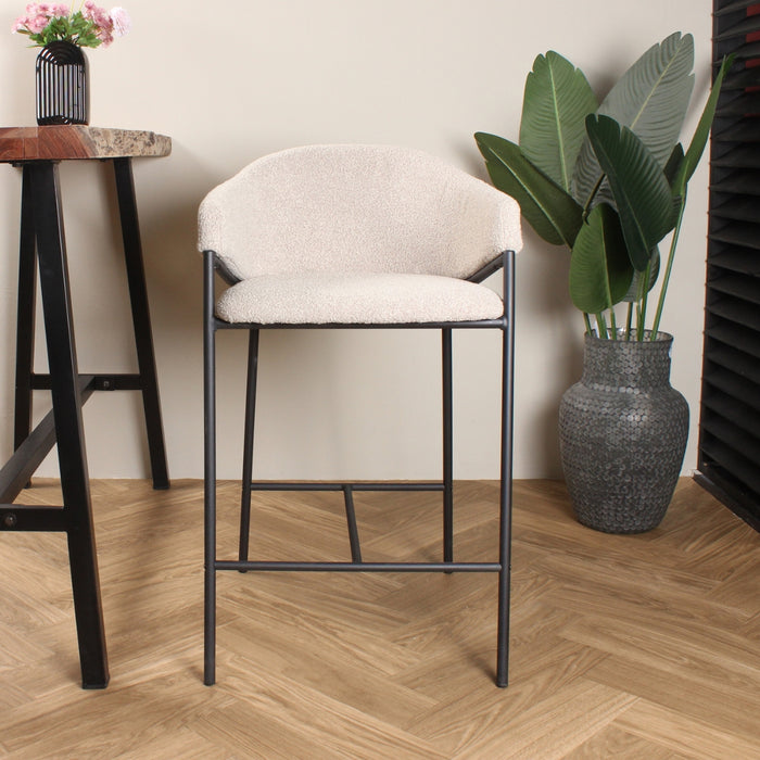 DS4U Elza barkruk boucle beige 65 cm