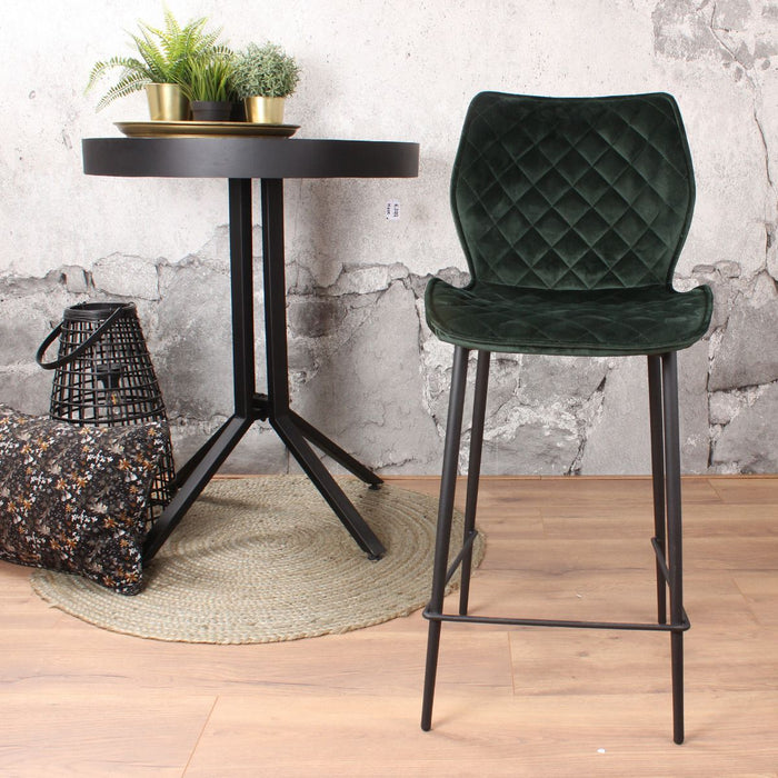 DS4U Ruby barkruk velvet 66 cm groen