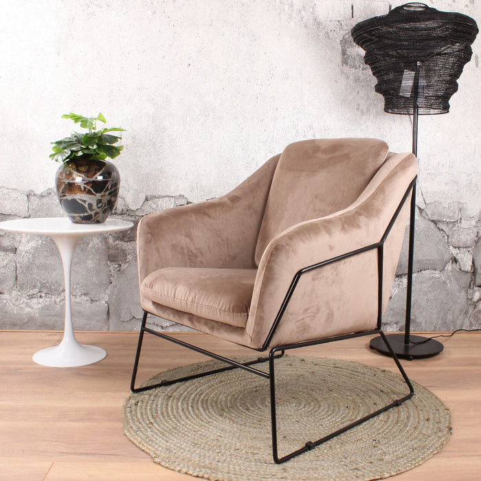 DS4U Antonio fauteuil velvet champagne