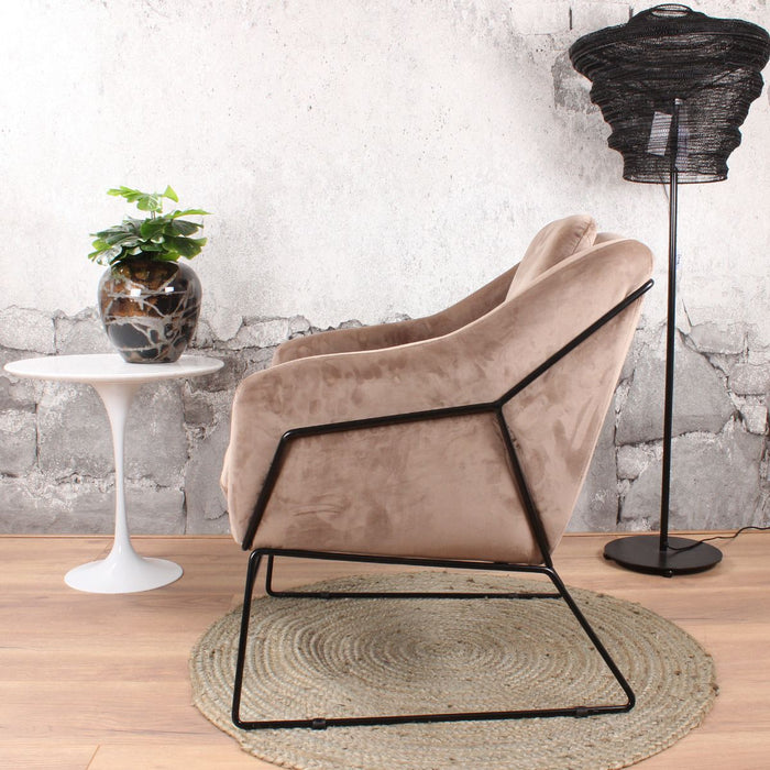 DS4U Antonio fauteuil velvet champagne