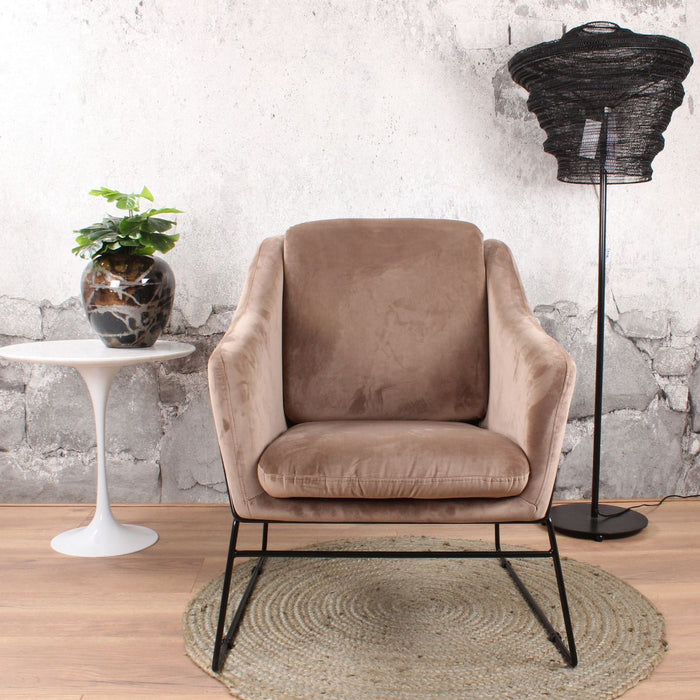 DS4U Antonio fauteuil velvet champagne