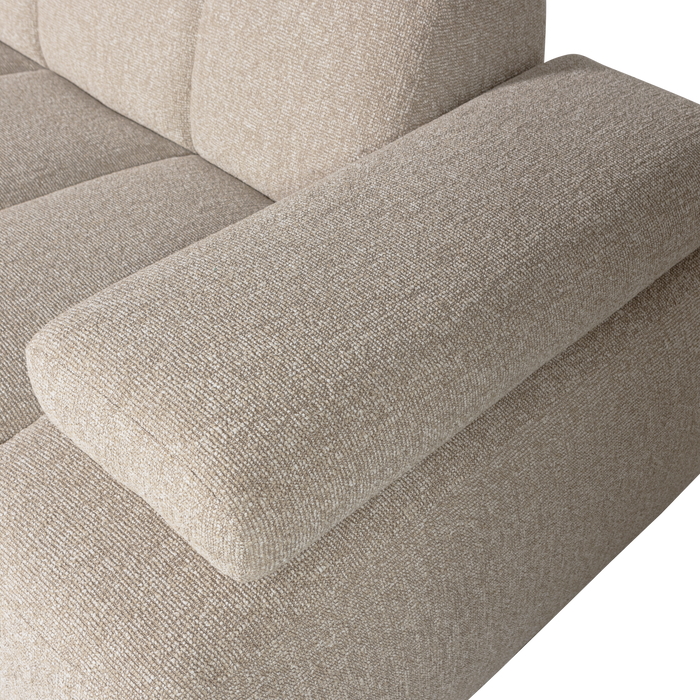 WOOOD Mojo Chaise Longue Bank Links - Bouclé - Beige Melange