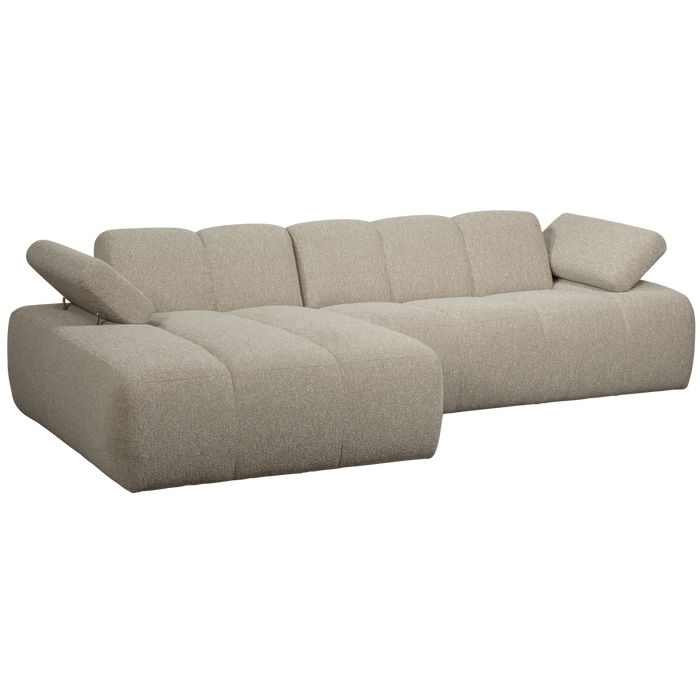 WOOOD Mojo Chaise Longue Bank Links - Bouclé - Beige Melange