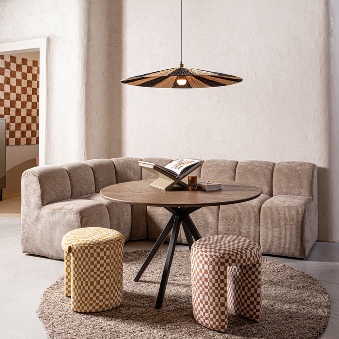 WOOOD krukje Charlie - Polyester - Ruitjes - Oranje