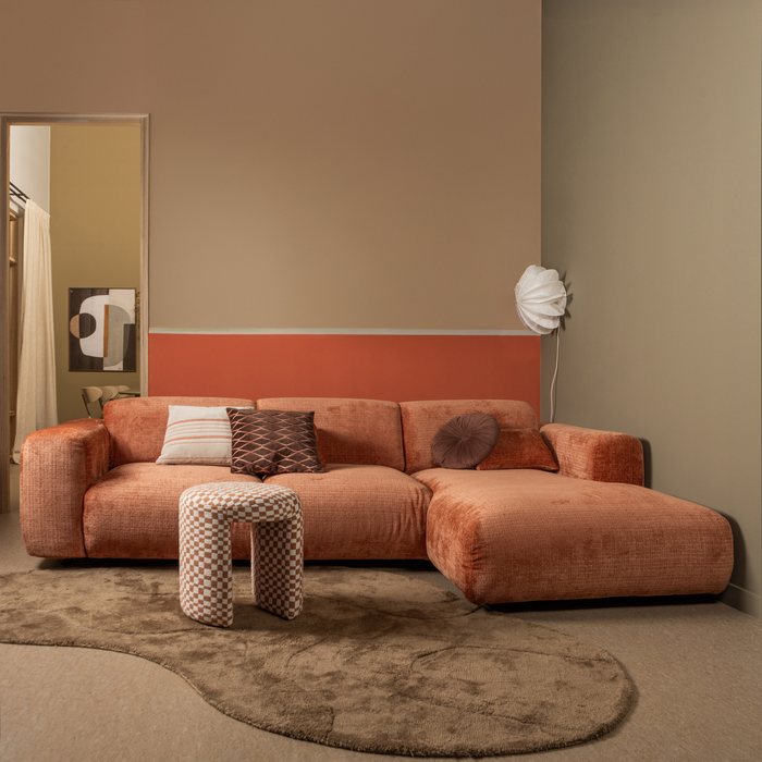 WOOOD krukje Charlie - Polyester - Ruitjes - Oranje