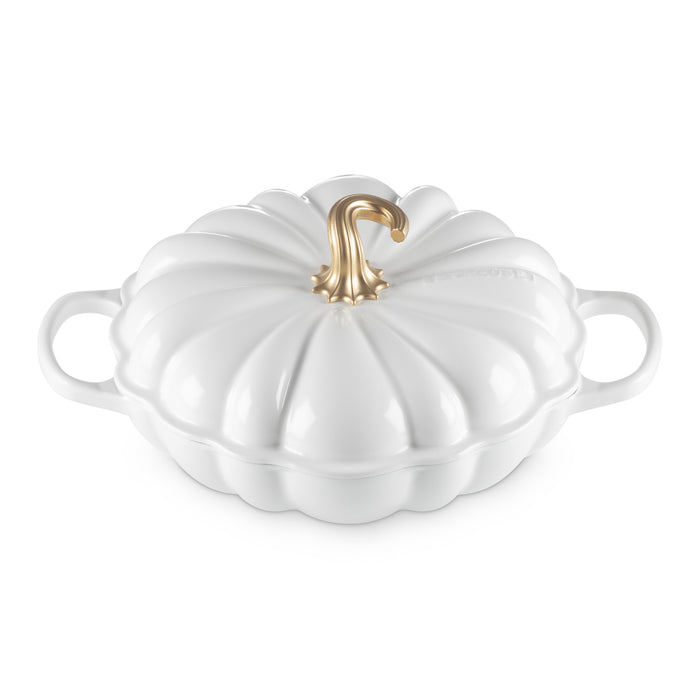 Le Creuset Campagnard Pompoen Braad/Stoofpan Ø 28 cm - Wit
