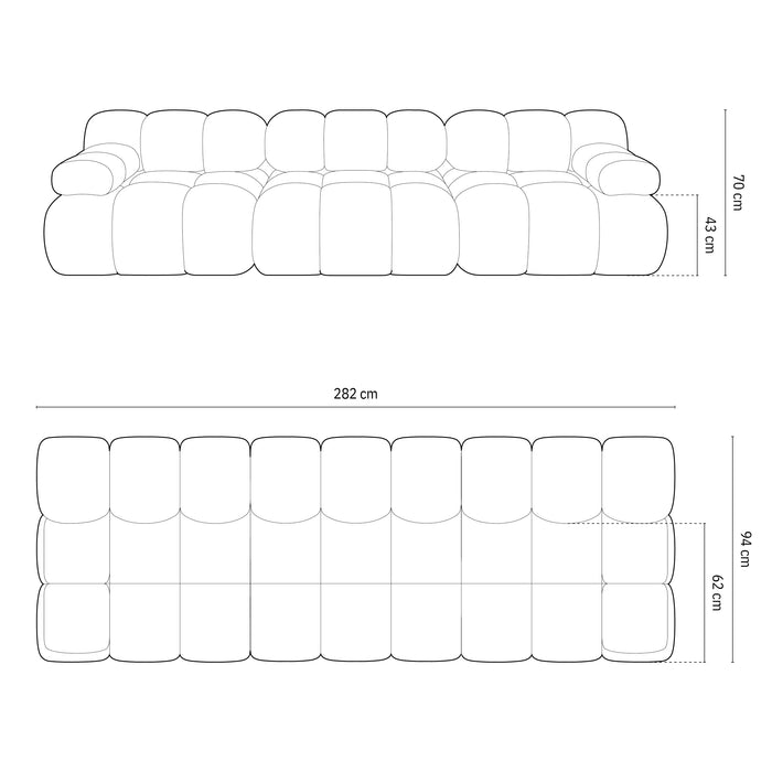 Milo Casa Tropea Modulaire 3-zitsbank - Beige