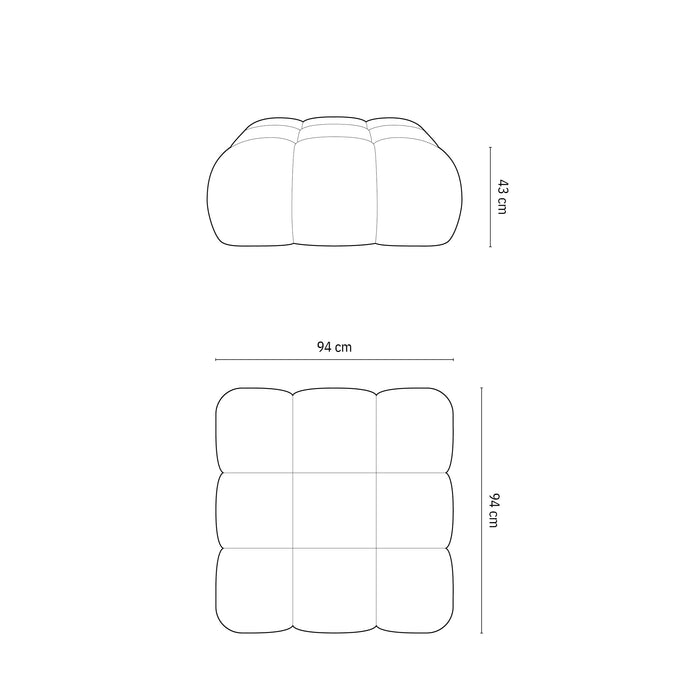 Milo Casa Tropea Modulair Bank Element - Hocker - Roze