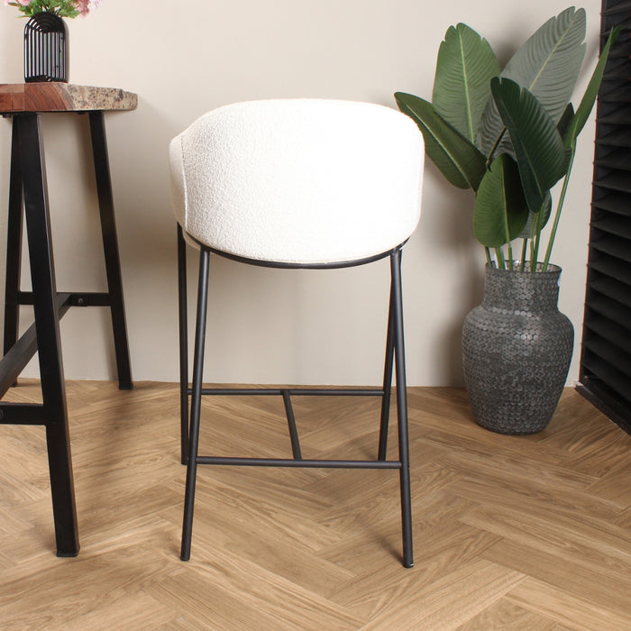 DS4U Elza barkruk boucle ivoor 65 cm