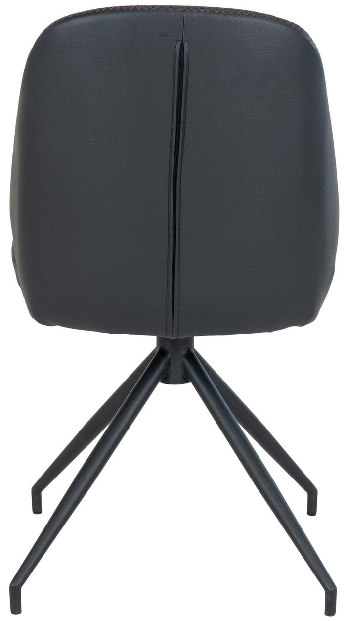 House Nordic Monte Carlo Zwart Draaistoel Kunstleder set van 2