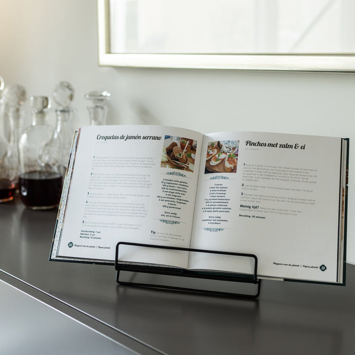 QUVIO Boekenstandaard - 20 x 20 x 21 cm - Metaal - Zwart