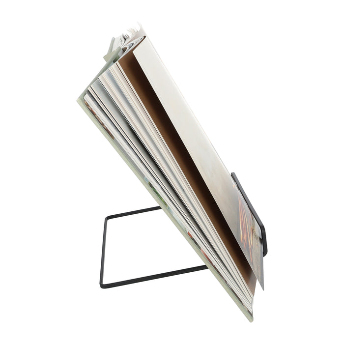 QUVIO Boekenstandaard - 20 x 20 x 21 cm - Metaal - Zwart