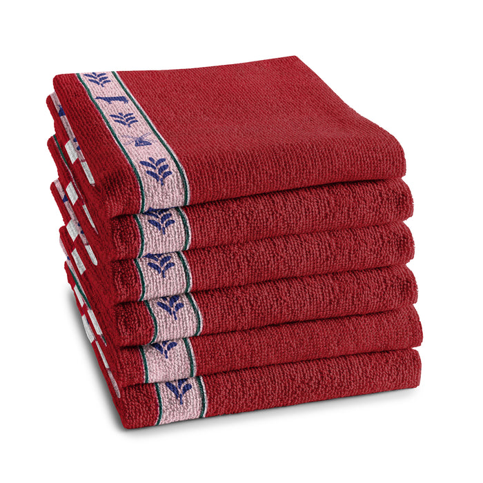 DDDDD keukendoek Reness - 50x55cm - Rood - 6 stuks