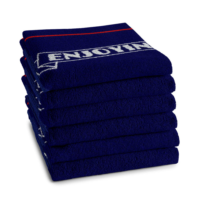 DDDDD keukendoek Enjoying - 50x55cm - Blauw - 6 stuks