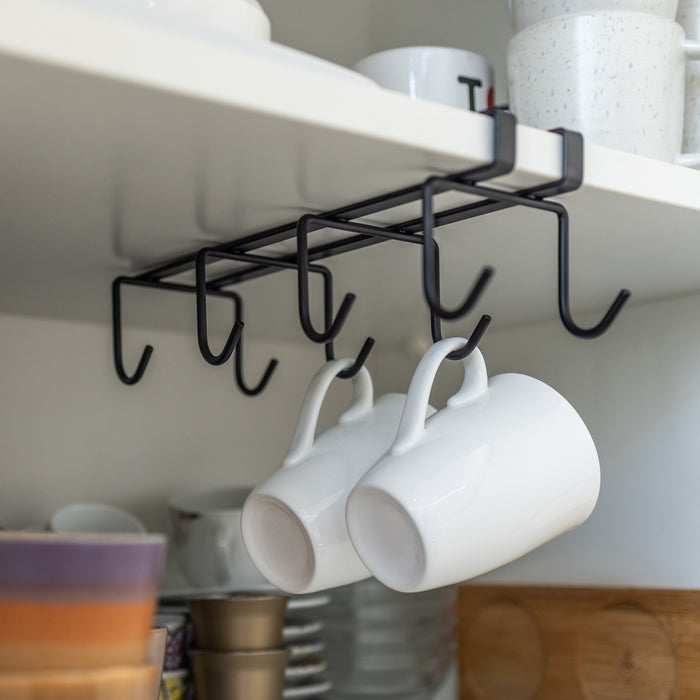 QUVIO Mokken houder hangend - Metaal - Zwart