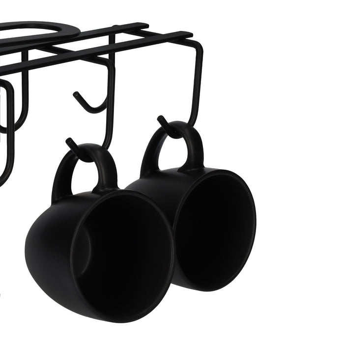 QUVIO Mokken houder hangend - Metaal - Zwart