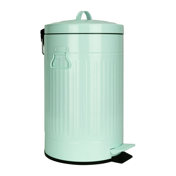 QUVIO Prullenbak retro - 12 L - Metaal - Groen