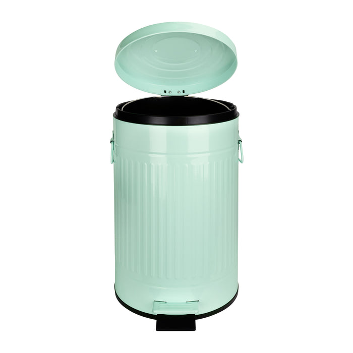 QUVIO Prullenbak retro - 12 L - Metaal - Groen