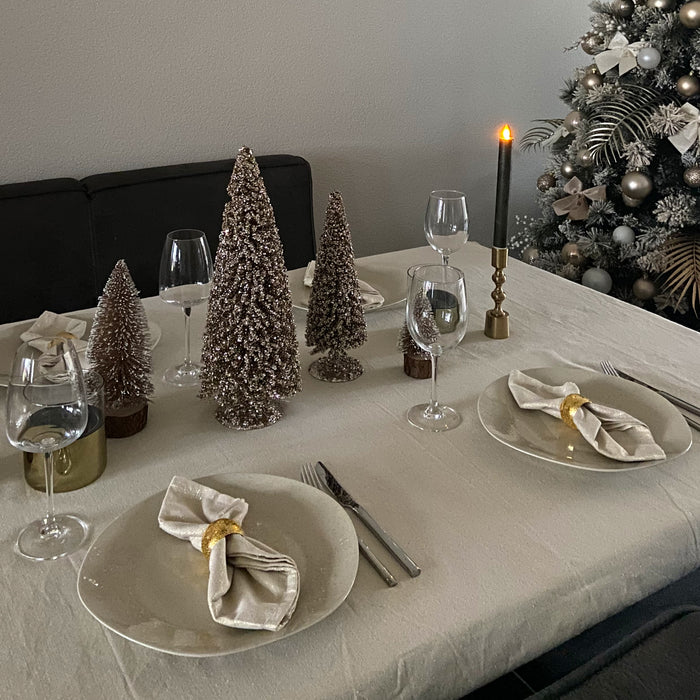 QUVIO Servetringen - set van 4 - Goud