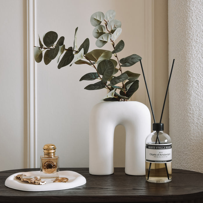 QUVIO Vaas - U vorm - Keramiek - Wit