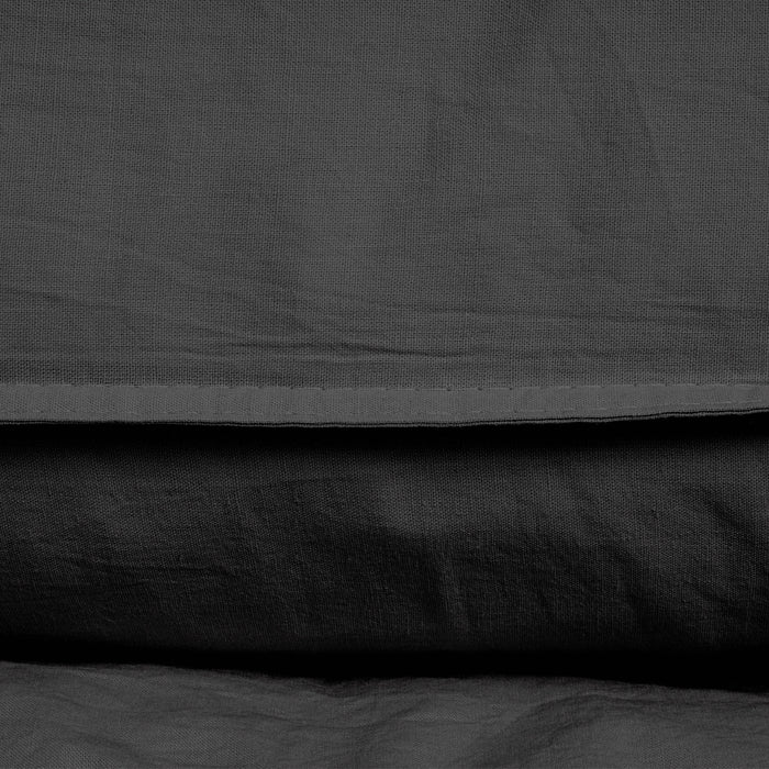 Dekbedovertrek Stone Washed - 100% Natuurlijk - Antraciet - 140x220cm