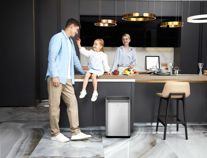 EKO Mirage X Sensor Recycler Bin 2x20 liter - RVS - Mat