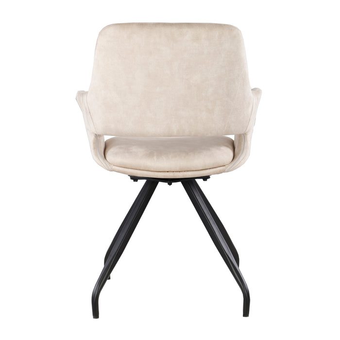 Livingfurn - Giga Meubel - Eetkamerstoel Capp Beige Velvet