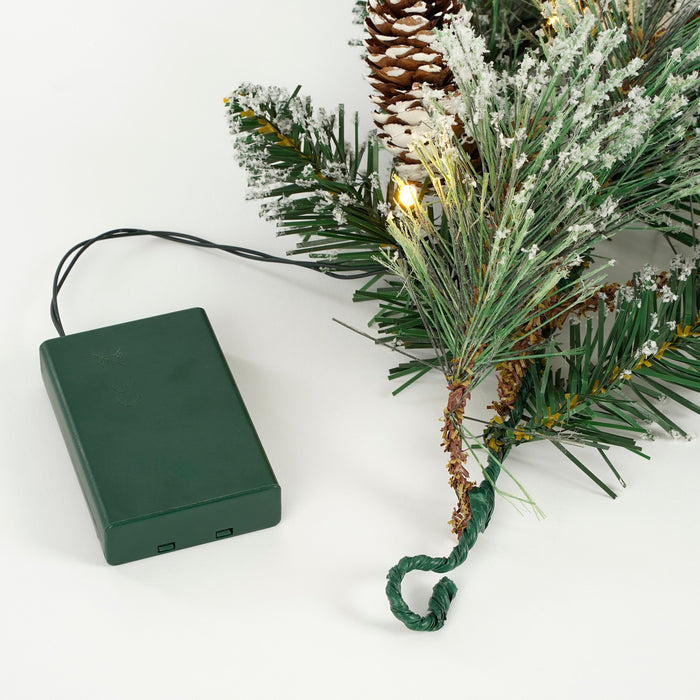 Black Box Trees Vandans Guirlande met LED - L180 cm - Groen Frosted