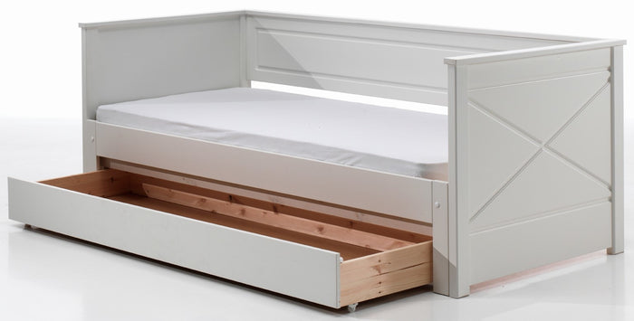 Vipack Pino Kajuitbed Uitschuifbaar met Slaaplade Wit