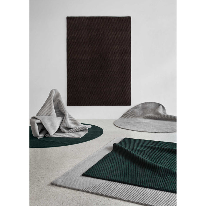 Row circular vloerkleed Ø200 donkergroen