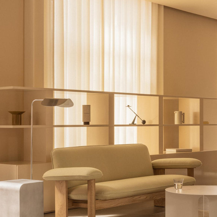 Audo Copenhagen Brasilia 2-zits bank naturel eiken Sheepskin Sahara