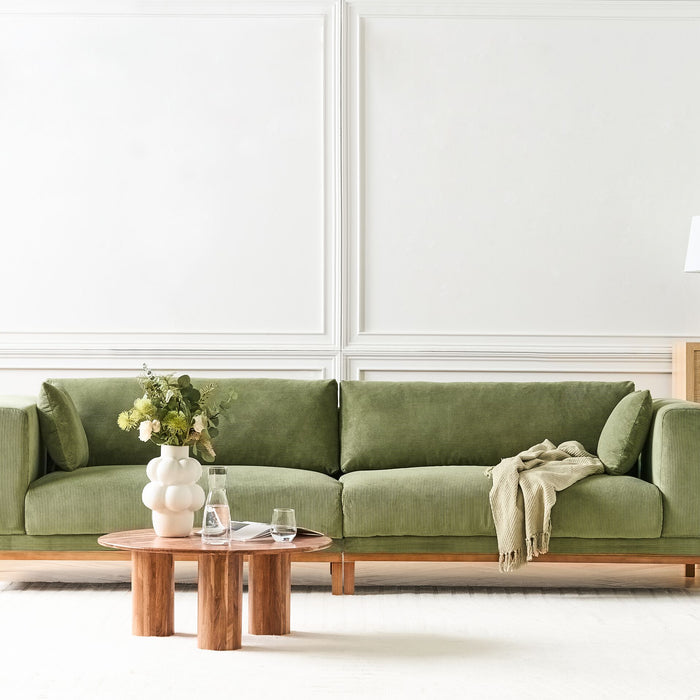 Beliani - VENG - Vierzitsbank - Groen - Corduroy